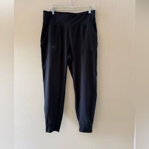 Under Armour Women’s Black Knit Track Joggers Cuffed Ankle